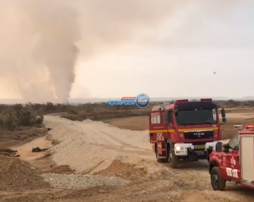 صحيفة صهيونية: اندلاع حريق كبير على الحدود الأردنية و تخوف من وصوله لخط الغاز  ..  فيديو