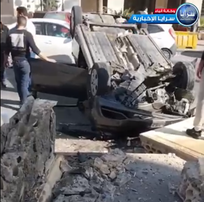 بالفيديو  ..  إصابة سيدتين إثر انقلاب مركبتهما في منطقة الشميساني