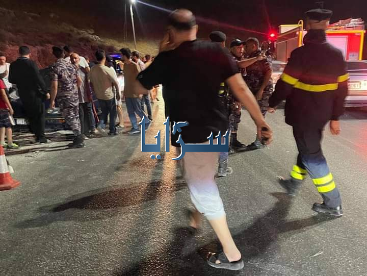 بالفيديو ..  4 اصابات إثر حادث سير جنوب مدينة اربد - صور 