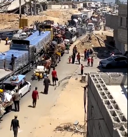 مشاهد مؤثرة لنزوح الآلاف من الفلسطينيين قسرا من خانيونس - فيديو 