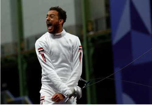 لاعب مصري يحتفل على طريقة رونالدو في أولمبياد باريس
