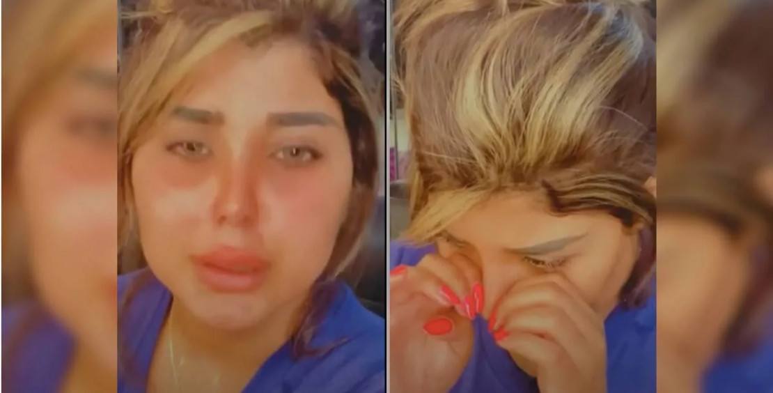 بالصور و الفيديو  ..  فنانة خليجية تشرح بالدموع تفاصيل احتجازها هي وزوجها و طفلتها بتهمة كسر "حظر كورونا"