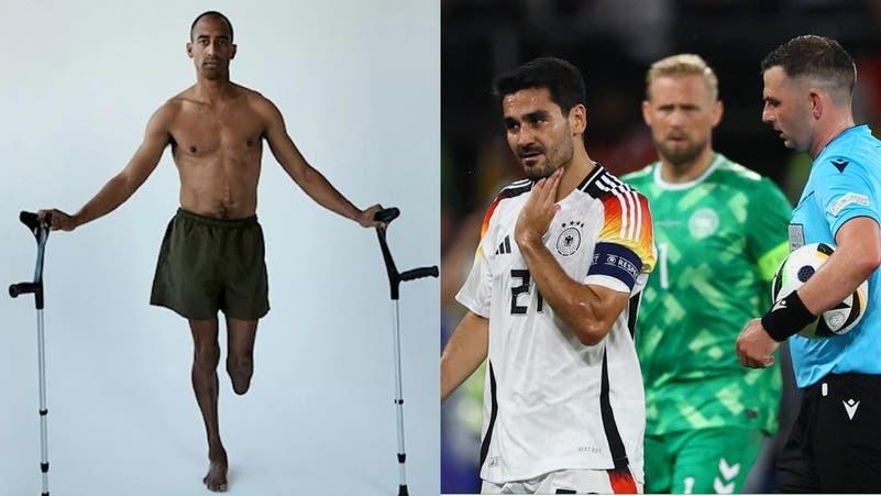 لاعب فقد ساقه وراء إيقاف مباراة ألمانيا والدنمارك  ..  تفاصيل 