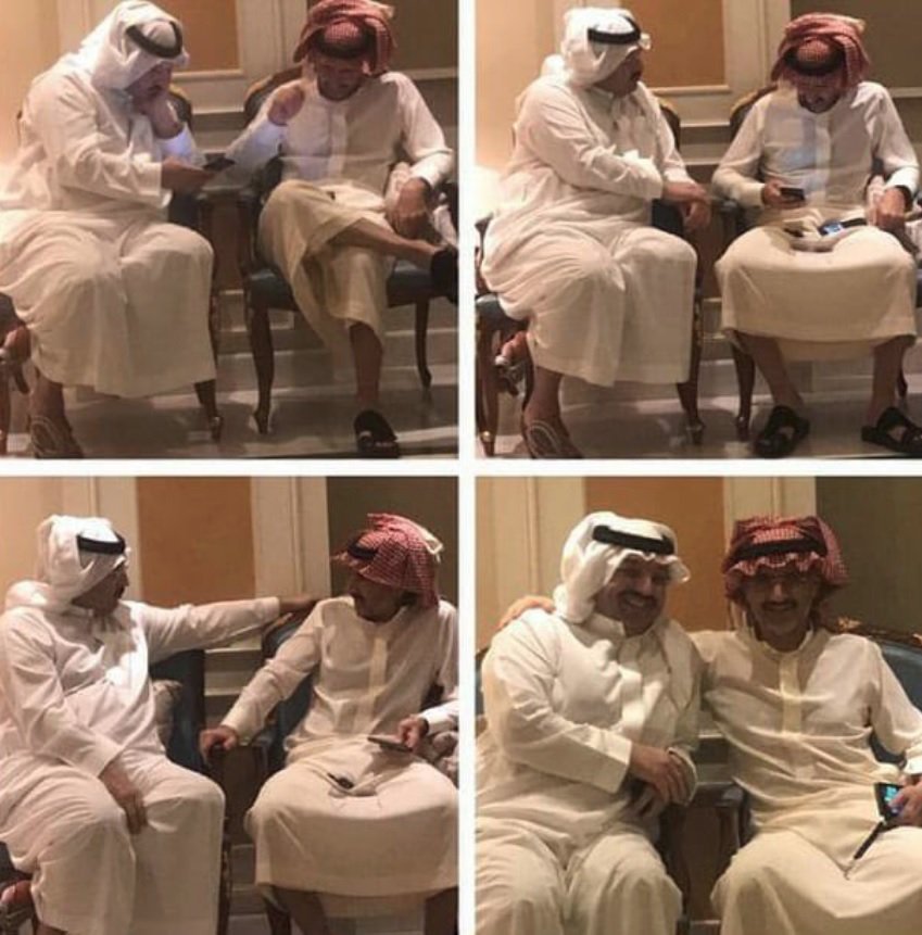 الوليد بن طلال يلتقي أخاه الأمير تركي في أول ظهور له بعد خروجه من فندق الريتز كارلتون .. صورة 