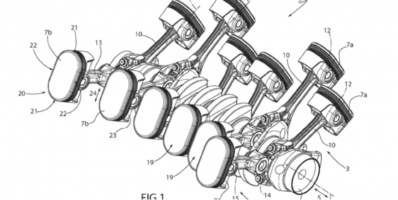 فيراري تسجل براءة اختراع لمحرك V12 بمكابس بيضاوية وتفاصيل غريبة