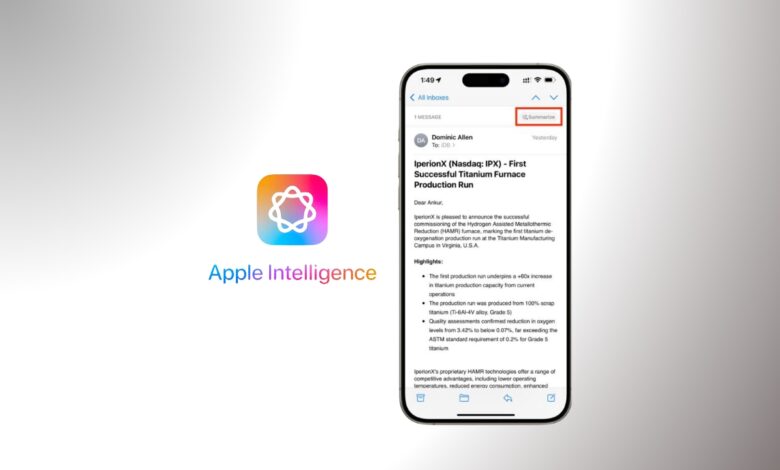 كيفية تلخيص رسائل البريد الإلكتروني بالذكاء الاصطناعي في تحديث iOS 18.1