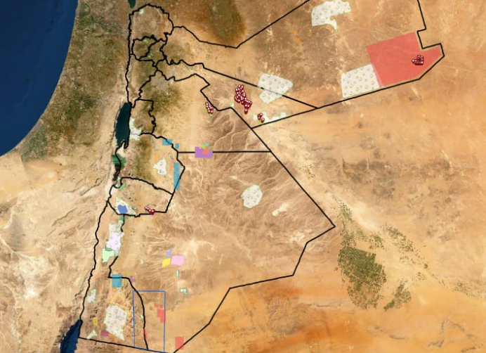 الحكومة تطلق خريطة لتسويق الثروات المعدنية ومناطق التنقيب عن البترول والغاز في الأردن