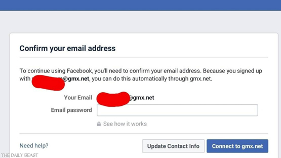 فضيحة فيسبوك الجديدة  ..  طلب كلمة سر الايميل !!