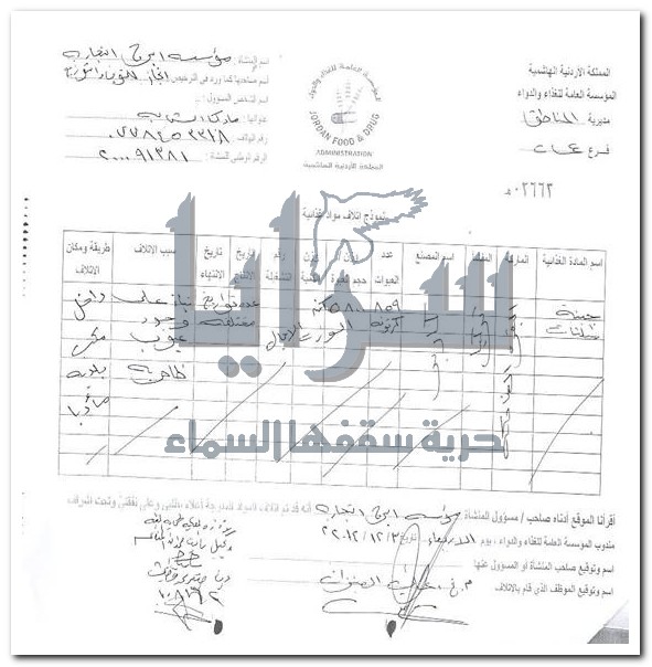 سرايا تحصل على فيديو و وثيقة اتلاف " لافاش كيري " المتعفنة في مكب نفايات  مادبا 