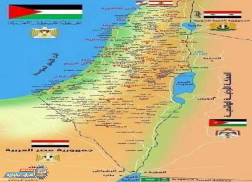 حملة من قبل "الكيان الاسرائيلي" ضد كتاب نشر خريطة فلسطين التاريخية 