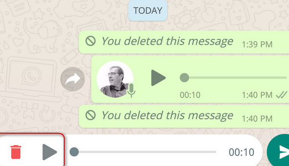 واتساب تتيح ميزة الاستماع الى الرسالة الصوتية قبل ارسالها