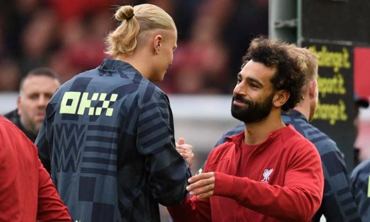 هالاند يحطم رقما قياسيا للمصري محمد صلاح