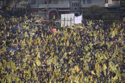 نحو مليون و200 ألف فتحاوي احشدوا في غزة  ..  إلغاء المهرجان بسبب الازدحام الشديد وحالات الإغماء