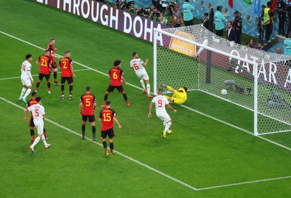 المغرب تطيح بالمنتخب البلجيكي وتعتلي صدارة المجموعة  2 - 0  